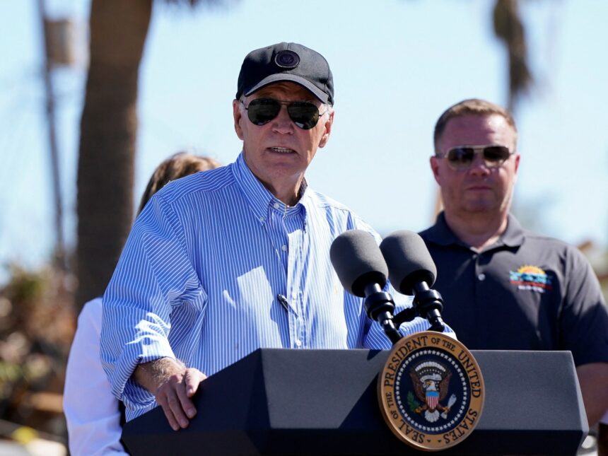 Biden surveys Hurricane Milton destruction in Florida, pledges support