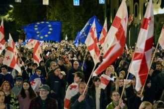 Georgians rally in support of EU membership ahead of elections