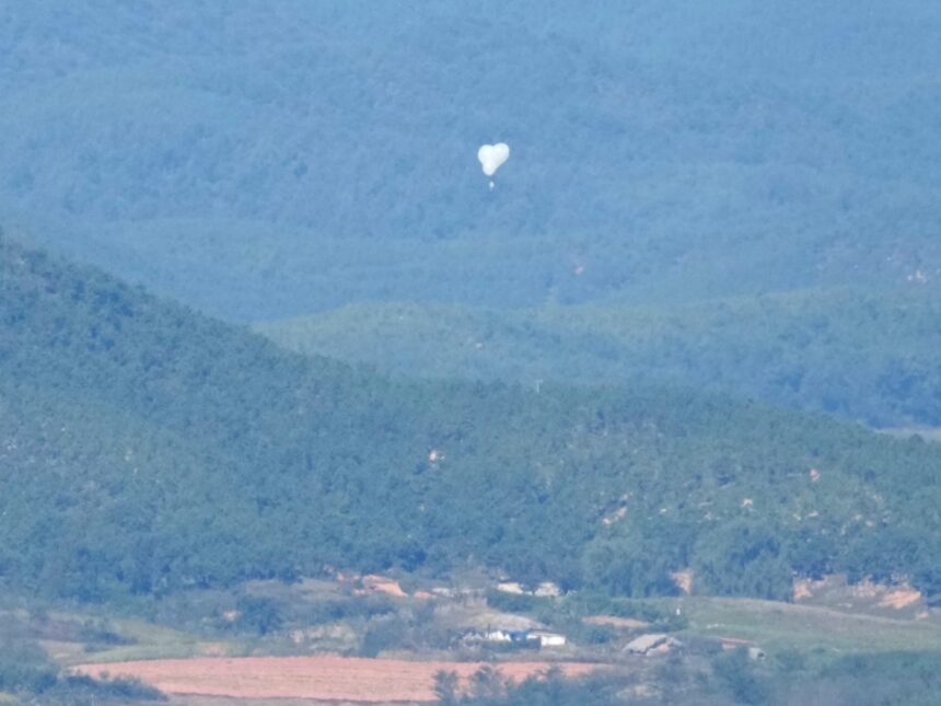 North Korean balloon dumps rubbish on South Korea’s presidential compound