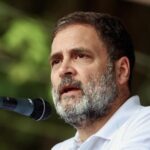 Congress leader and Lok Sabha LoP Rahul Gandhi addresses the public meeting before nomination filing of party general secretary Priyanka Gandhi Vadra for the Wayanad by-elections, on Wednesday. (ANI Photo)