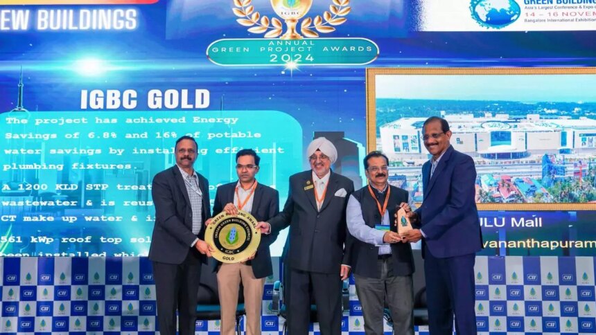 Lulu Mall Thiruvananthapuram wins Indian Green Building Council award