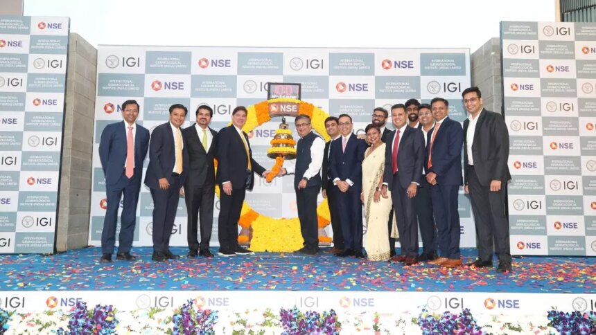 IGI shares International Gemmological Institute (India) Share Price, IPO Listing Updates: IGI shares end 12% higher over IPO price