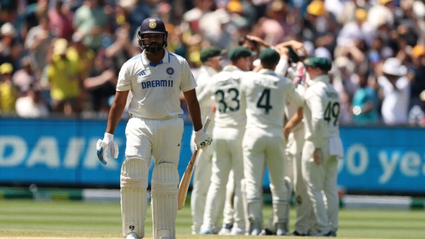 Rohit Sharma hits all-time low in captaincy after getting dismissed by Pat Cummins in Melbourne Test