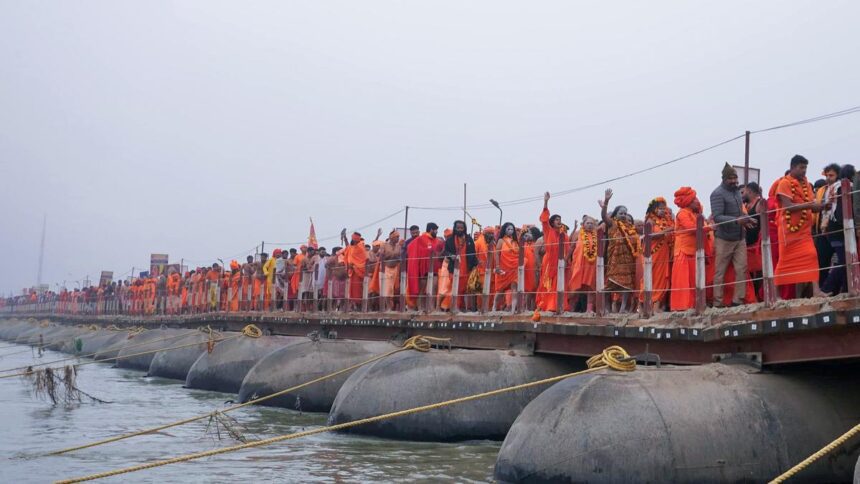 Maha Kumbh: Engineering marvel with 30 pontoon bridges unites pilgrims and sadhus