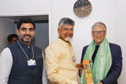 Andhra CM meets Bill Gates at World Economic Forum, discusses partnerships in health and education