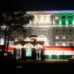 A view of the Indira Bhawan, the new AICC HQ, ahead of its inauguration on January 15, at the 9A, Kotla Road in New Delhi,