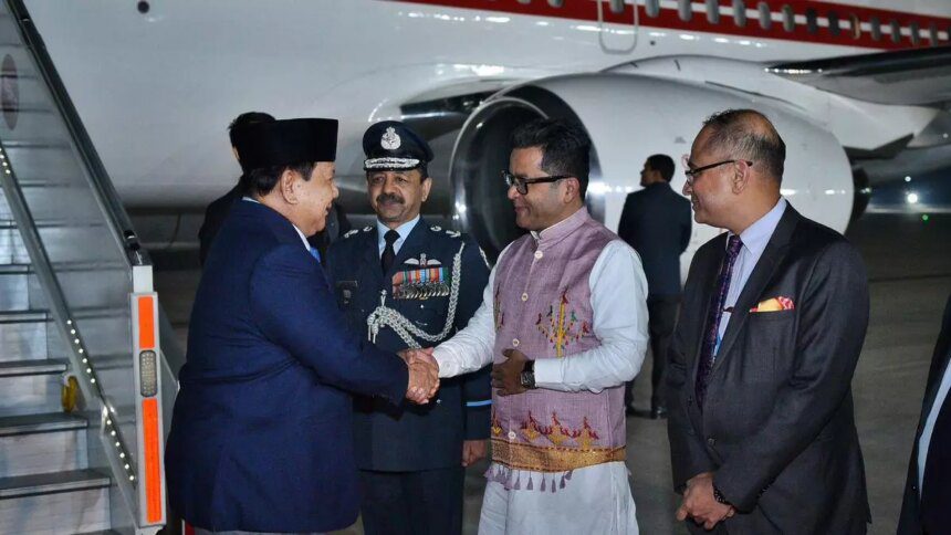 Indonesian President Subianto arrives in India for Republic Day celebrations