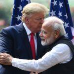 Budget Session 2025: US President Donald Trump (L) shakes hands with India's Prime Minister Narendra Modi during a joint press conference at Hyderabad House in New Delhi on February 25, 2020. (Photo by Prakash SINGH / AFP) (AFP)