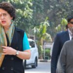 New Delhi, Feb 05 (ANI): Congress Parliamentary Party Chairperson Sonia Gandhi arrives to cast her vote for the Delhi Assembly elections, at Nirman Bhawan in New Delhi on Wednesday. Party General Secretary Priyanka Gandhi Vadra also seen. (ANI Photo/Rahul Singh)