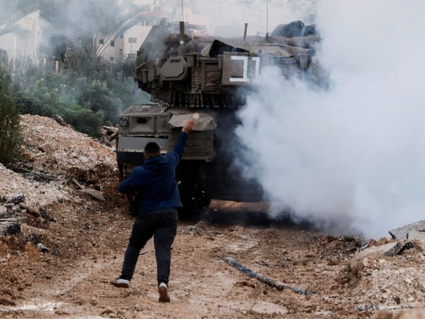 Why are Israeli tanks in the occupied West Bank?