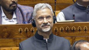 New Delhi, Feb 04 (ANI): External Affairs Minister S Jaishankar in Lok Sabha during the Budget Session of the Parliament, in New Delhi on Tuesday. (ANI Photo/Sansad TV)