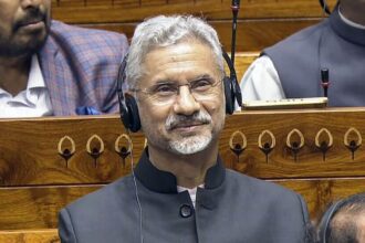 New Delhi, Feb 04 (ANI): External Affairs Minister S Jaishankar in Lok Sabha during the Budget Session of the Parliament, in New Delhi on Tuesday. (ANI Photo/Sansad TV)