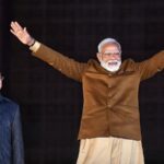 Delhi election result 2025: Prime Minister Narendra Modi greets the supporters as he arrives at Bharatiya Janata Party (BJP) headquarters on the party's win in the Delhi Assembly elections, in New Delhi on Saturday. Union Minister and Bharatiya Janata Party (BJP) National President JP Nadda also present.