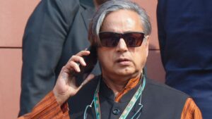 Budget 2025: Congress MP Shashi Tharoor during the Budget session of Parliament, in New Delhi