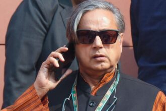 Budget 2025: Congress MP Shashi Tharoor during the Budget session of Parliament, in New Delhi