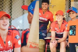 Young fan meets RCB’s Ellyse Perry during WPL training session