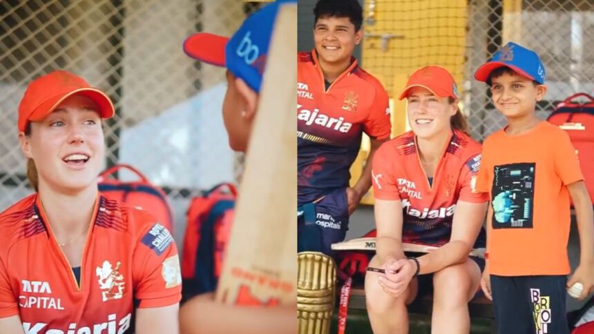 Young fan meets RCB’s Ellyse Perry during WPL training session