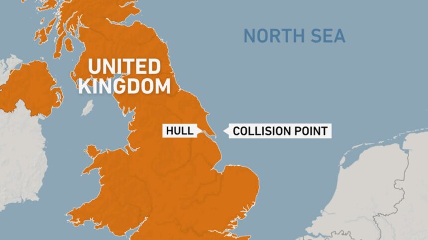 More than 30 injured after oil tanker, cargo ship collide off English coast