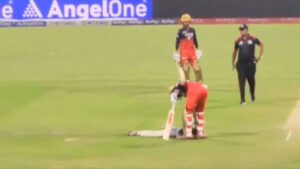 Pitch invader falls to Virat Kohli's feet in KKR vs RCB clash | WATCH