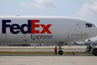 FedEx plane makes emergency landing in Newark Airport after bird strike and engine fire