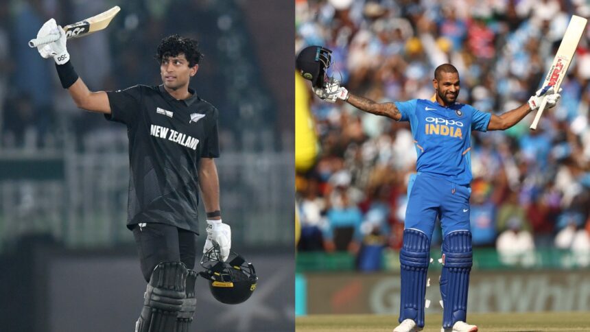 Rachin Ravindra breaks Shikhar Dhawan's historic record in ICC ODI events after Champions Trophy ton